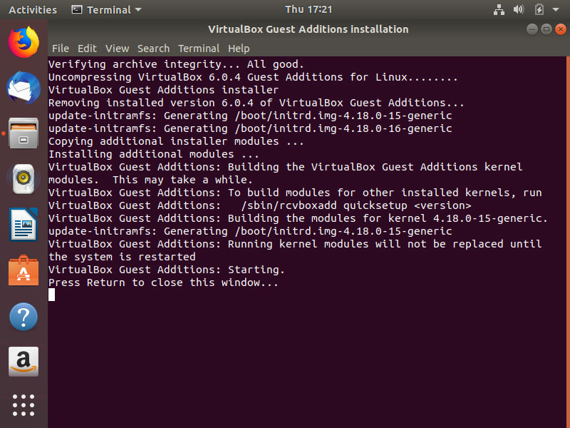 ubuntu 20.04 virtualbox guest additions