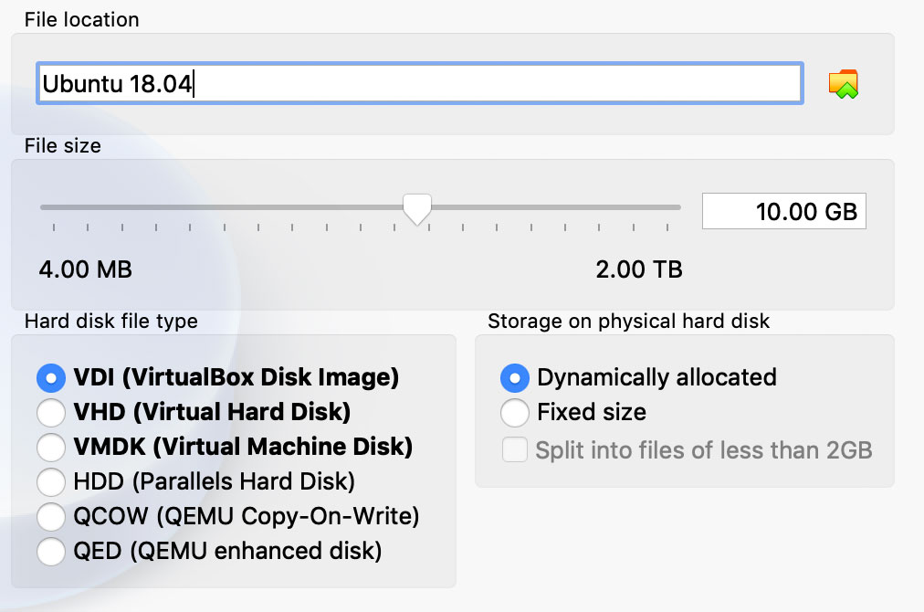 how virtualbox increase disk size ubuntu guess