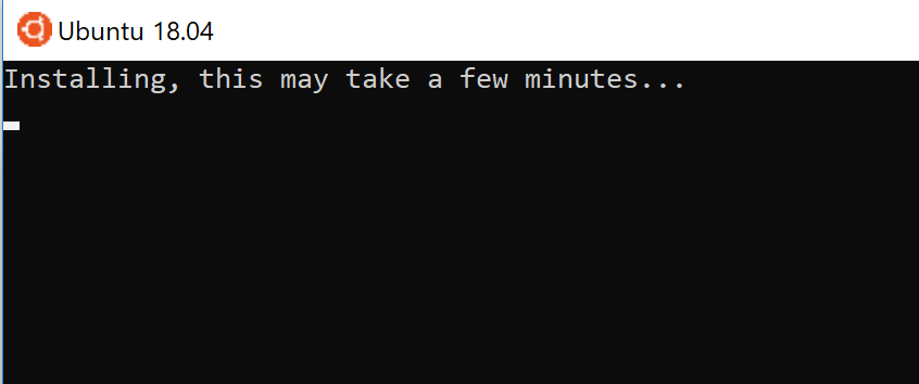 Initializing Ubuntu 18.04 in WSL on Windows 10